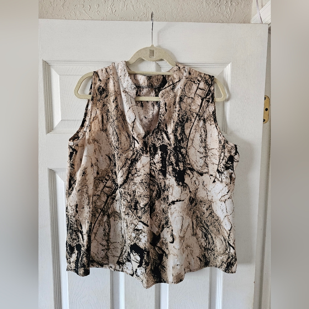 Marbled Casual Tank Top